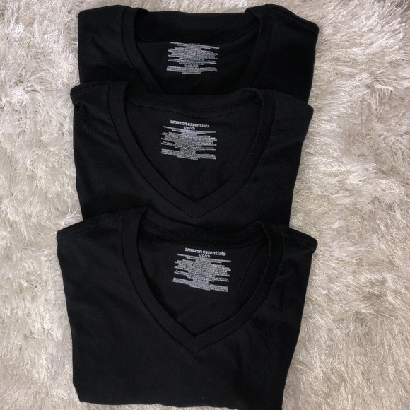 Essentials Other - Essentials Black V-Neck T-Shirts 6 Pack- Black